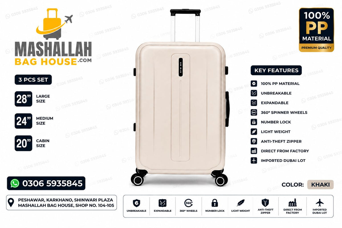Unbreakable PP Luggage Set – Expandable Suitcases