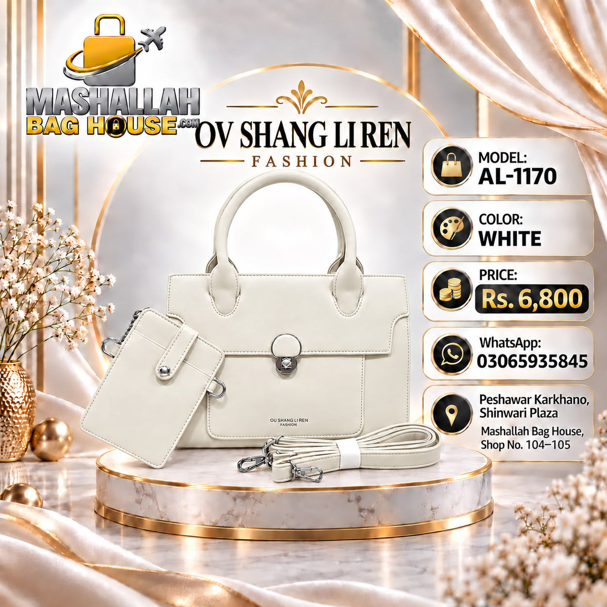 OV SHANG LI REN AL-1170 Premium 2-Piece Hand & Shoulder Bag