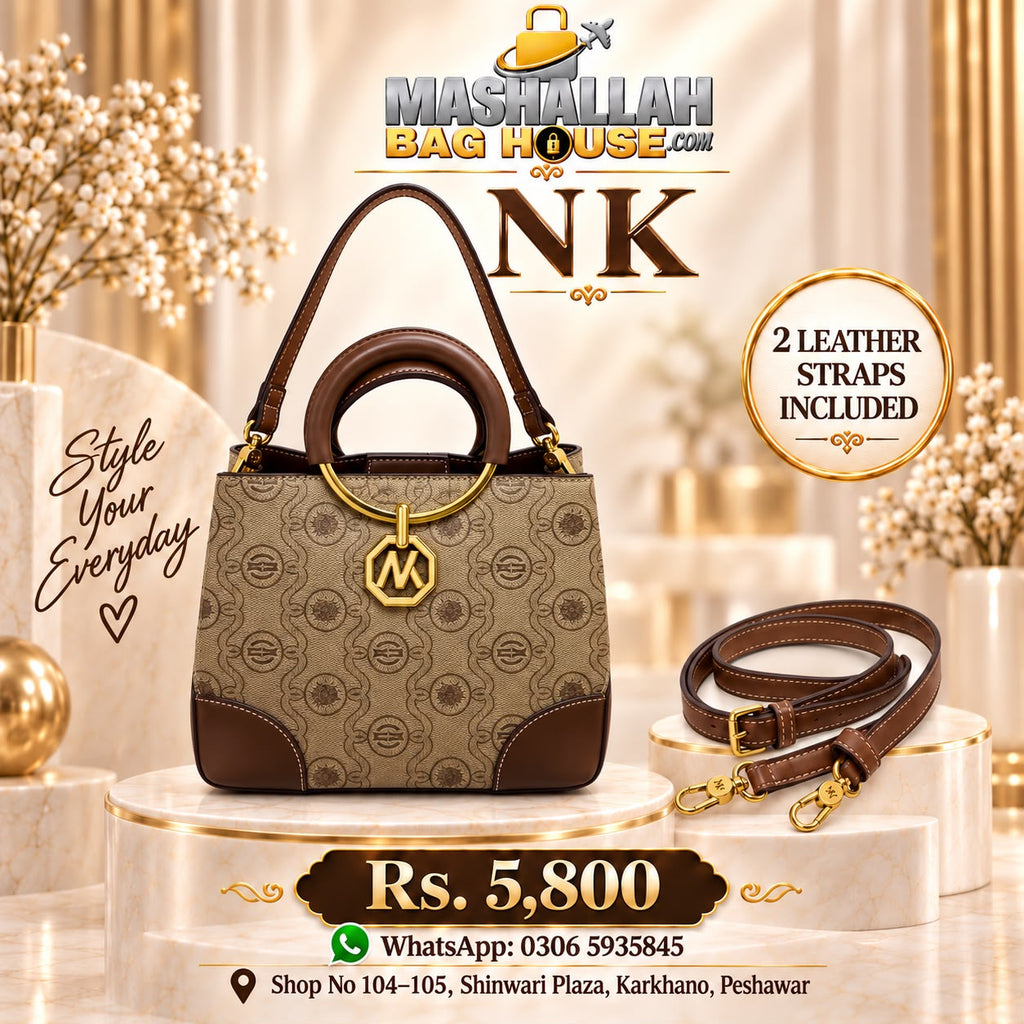 NK Premium Ladies Handbag with 2 Leather Straps