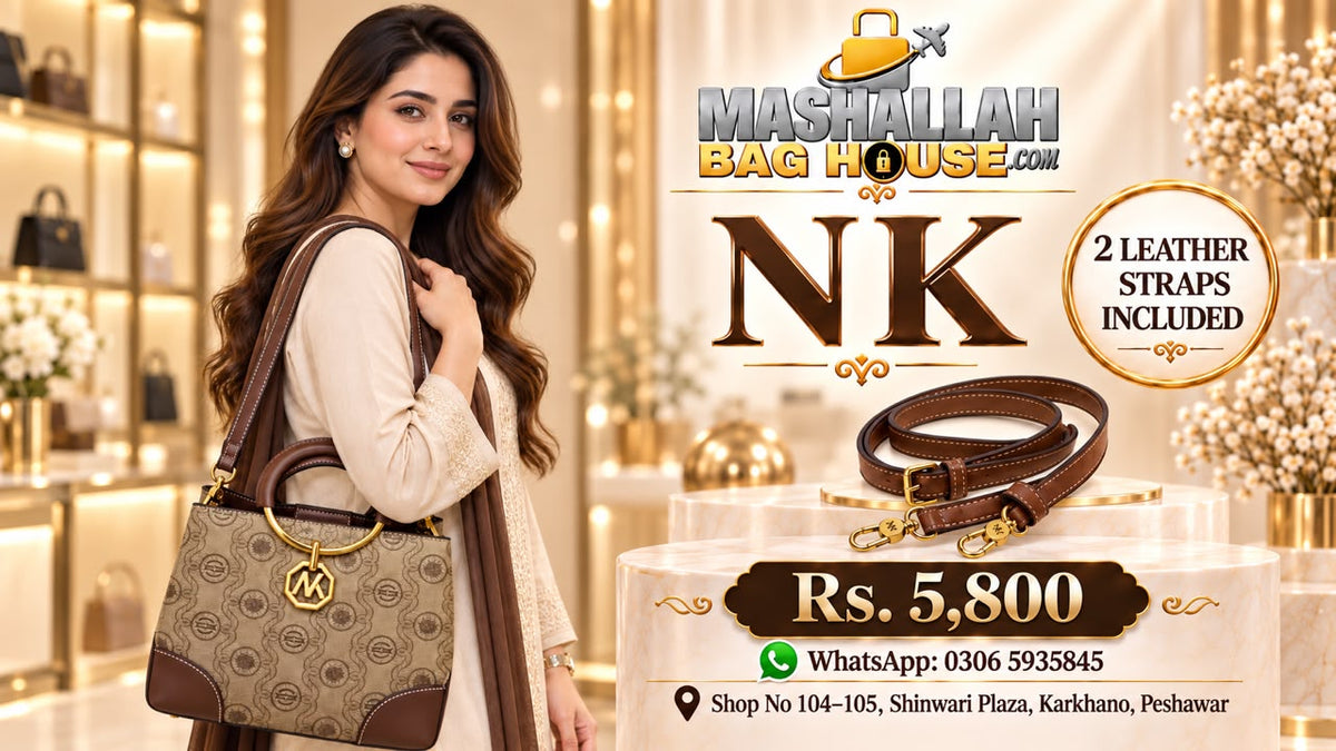 NK Premium Ladies Handbag with 2 Leather Straps