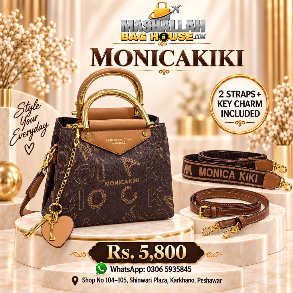 Monica Kiki Ladies Handbag – 2 Straps & Key Charm