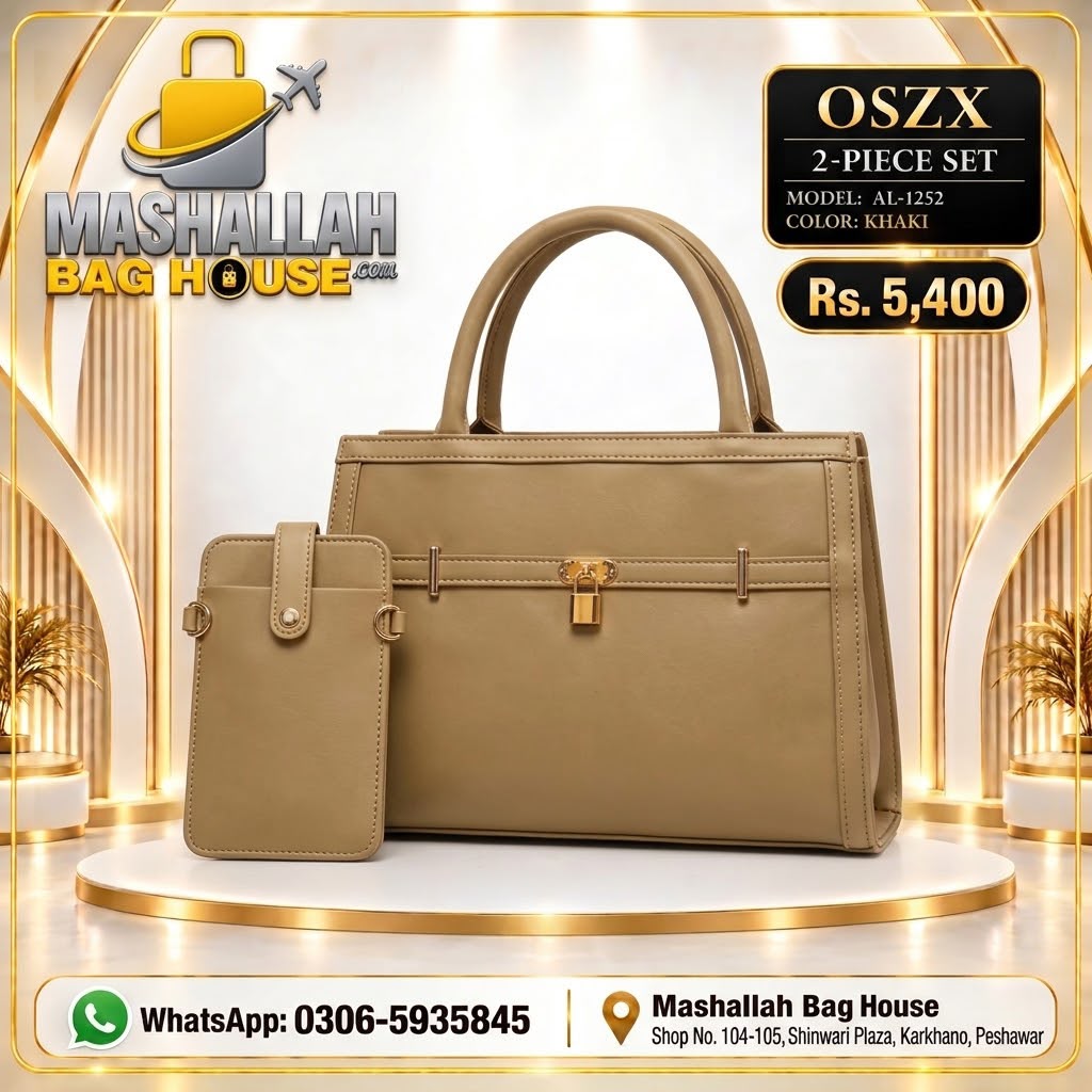2-Piece Ladies Handbag Set – Hand & Shoulder Bag