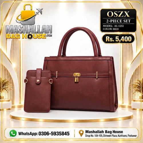 2-Piece Ladies Handbag Set – Hand & Shoulder Bag