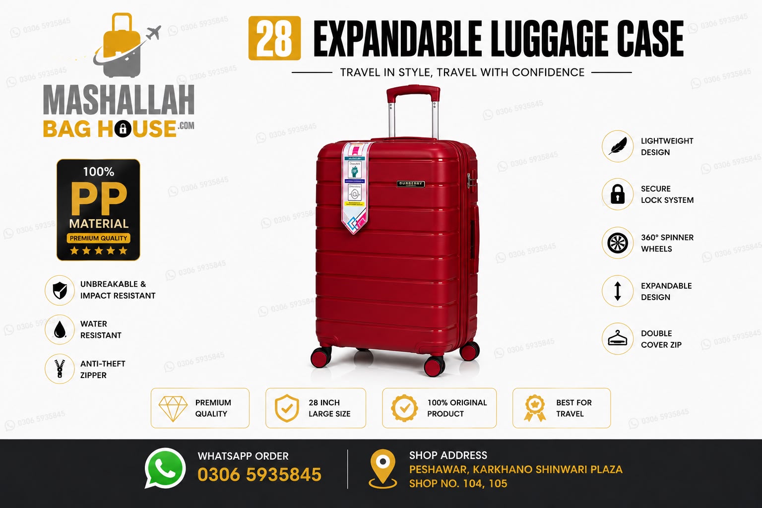 Burberry Luggage Set – Unbreakable Travel Suitcase
