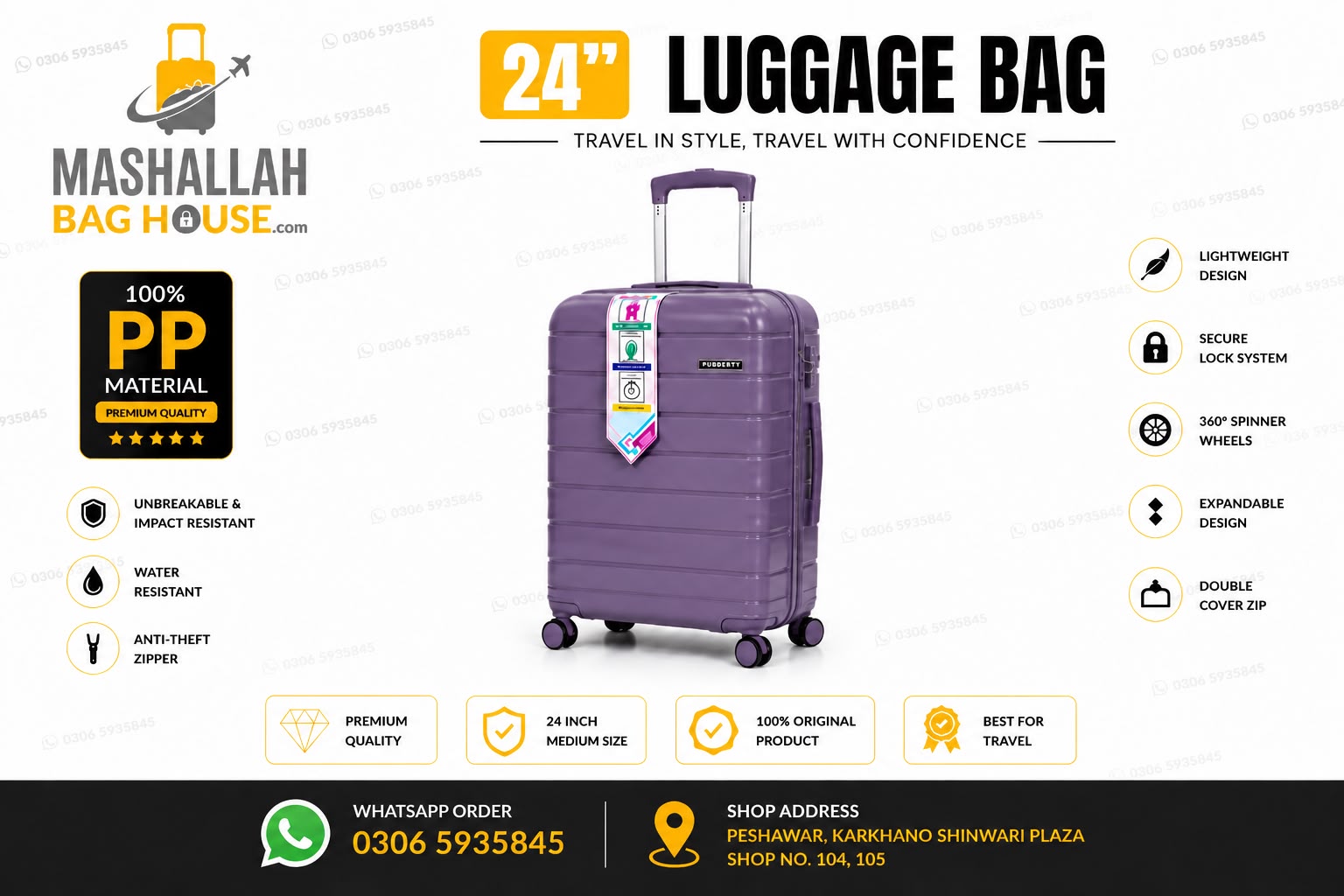 Burberry Luggage Set – Unbreakable Travel Suitcase